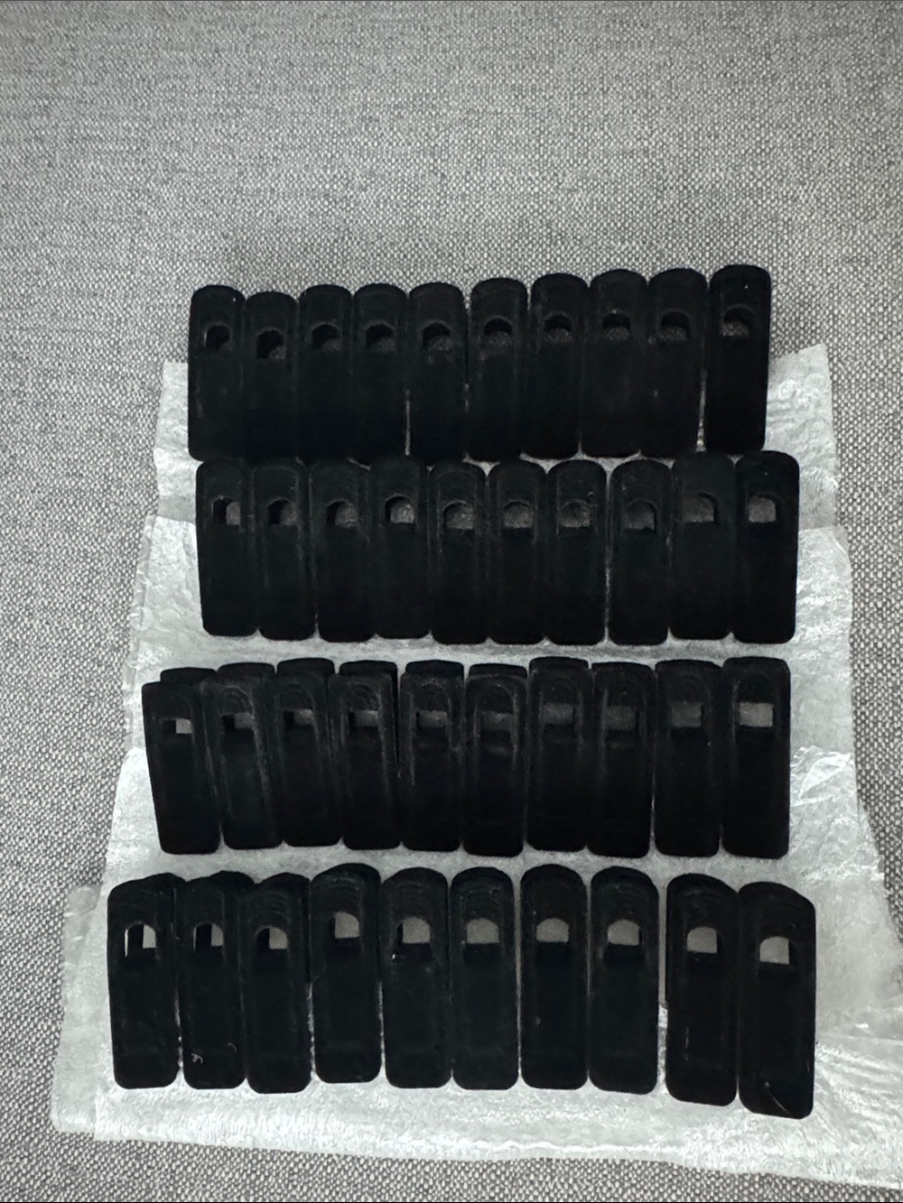 Black Velvet Hanger Clips- 40